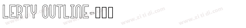 Lerty outline字体转换